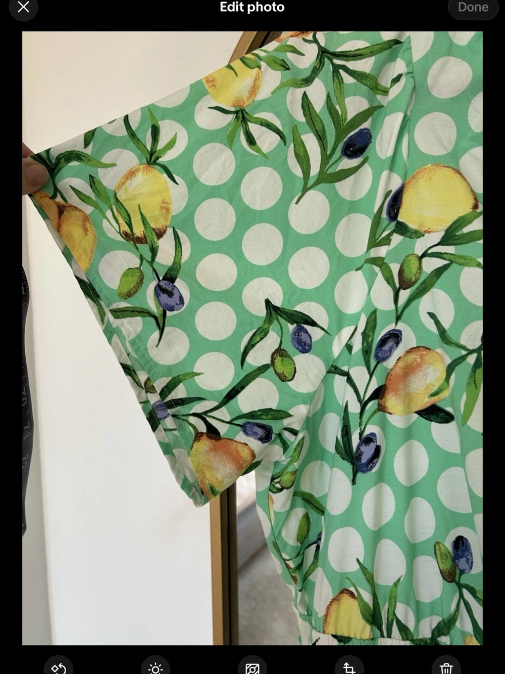 Anthropologie Mint Green Lemon-Print Tiered Maxi Dress - Picture 10 of 15